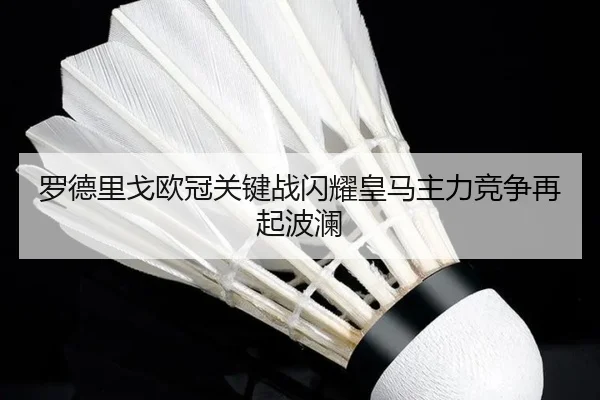 罗德里戈欧冠关键战闪耀皇马主力竞争再起波澜
